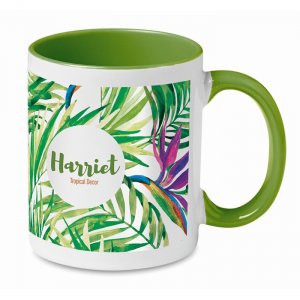 Fényképes Bögre - Színesbelsős - Zöld - 3dl