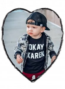 Fényképes Gránitkő - 19x22 - Szív