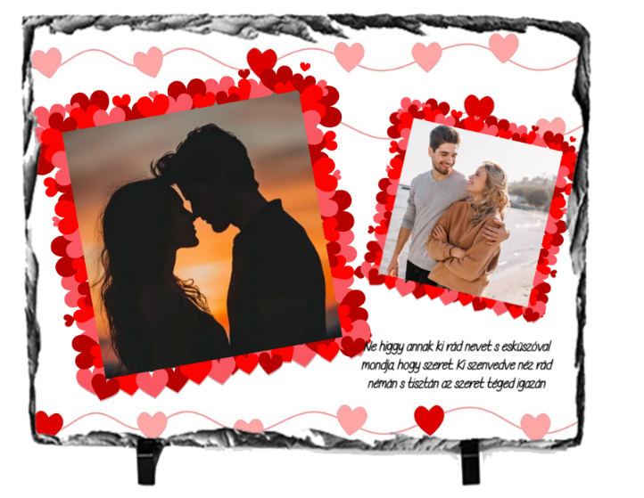 Fényképes Gránitkő (15x21)  -  Valentin - L02