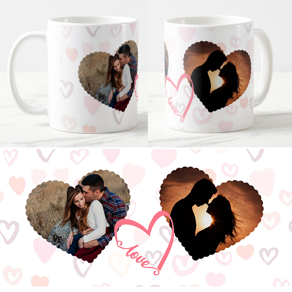 Egyedi fényképes Bögre - Valentin - V1