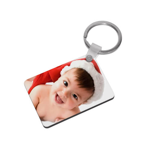 Egyedi kulcstartó - téglalap alaku - lakkozot fa