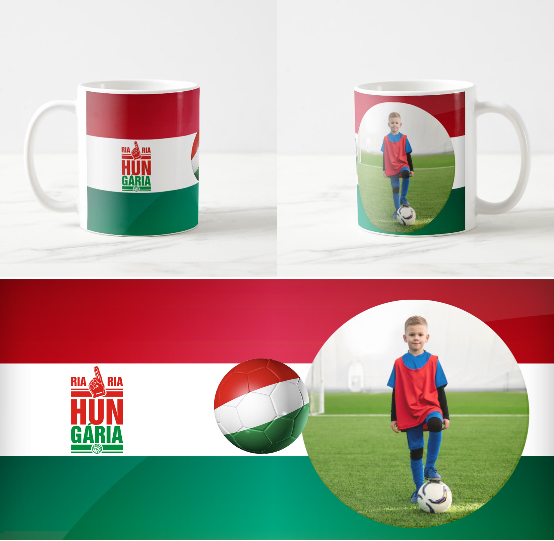 Egyedi fényképes Bögre - Hobbi - Foci01