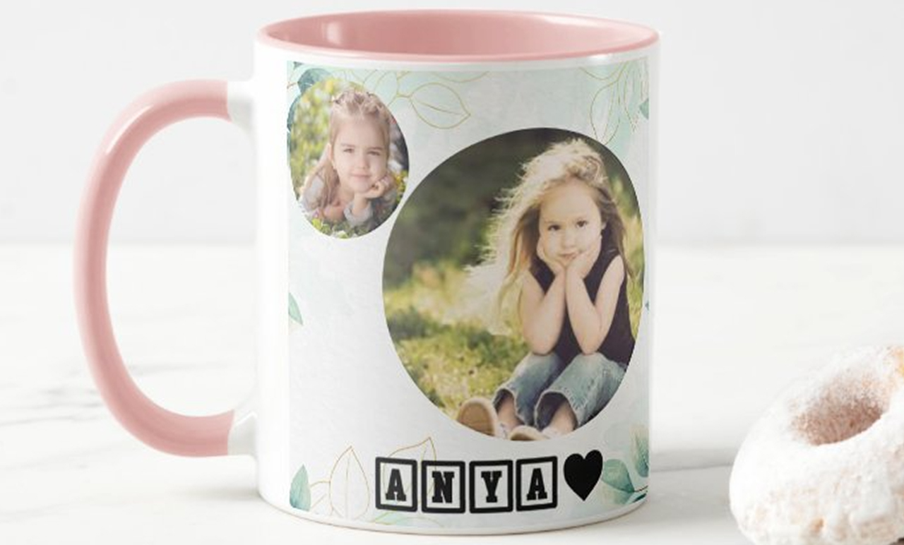 Fényképes Bögre - Színesbelsős - Rózsaszín - 3dl