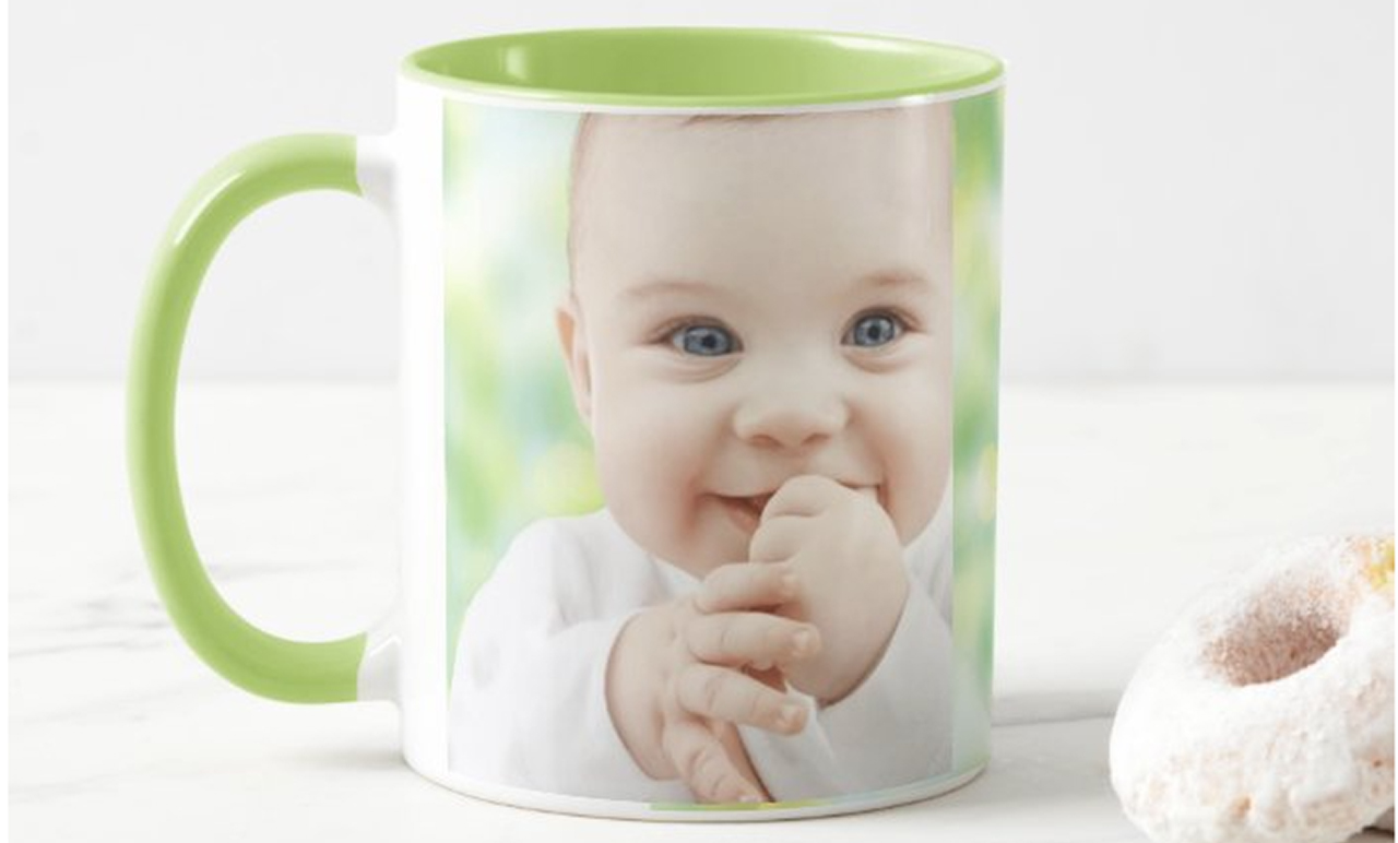 Fényképes Bögre - Színesbelsős - Zöld - 3dl