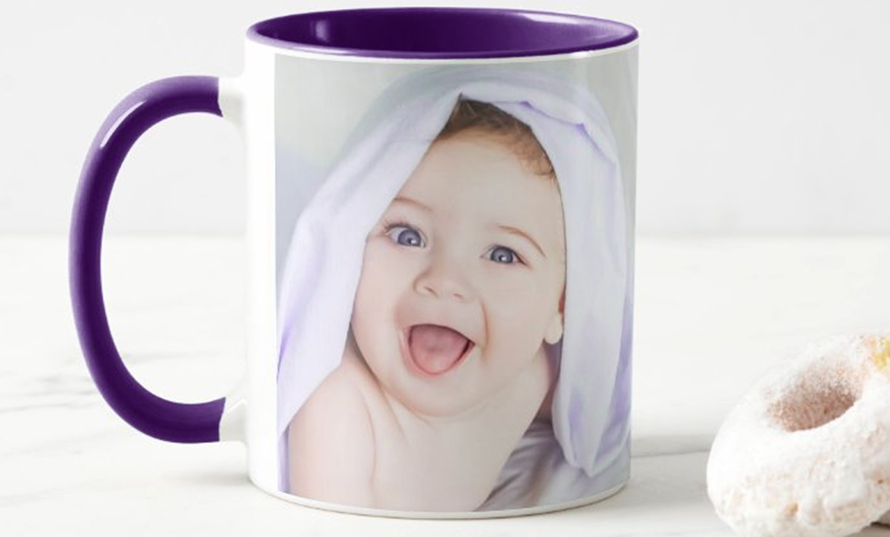 Fényképes Bögre - Színesbelsős - Lila - 3dl