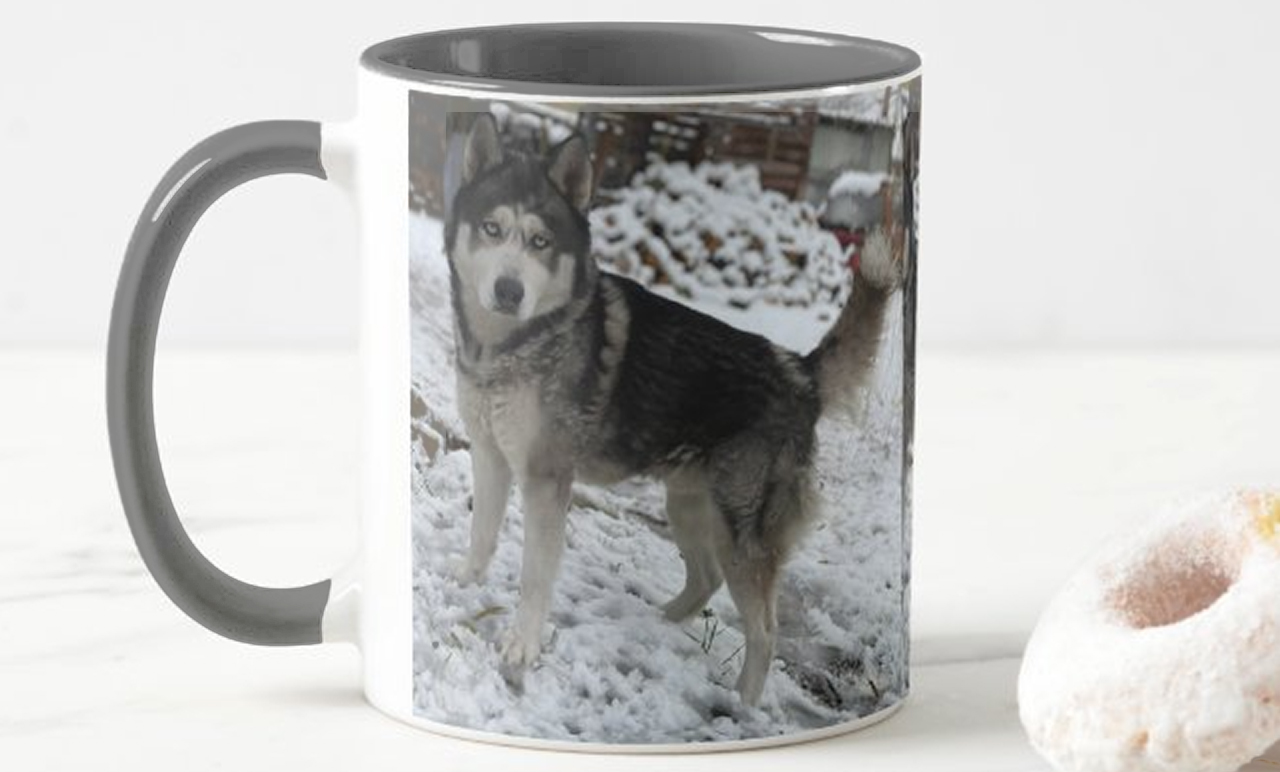 Fényképes Bögre - Színesbelsős - Szürke - 3dl