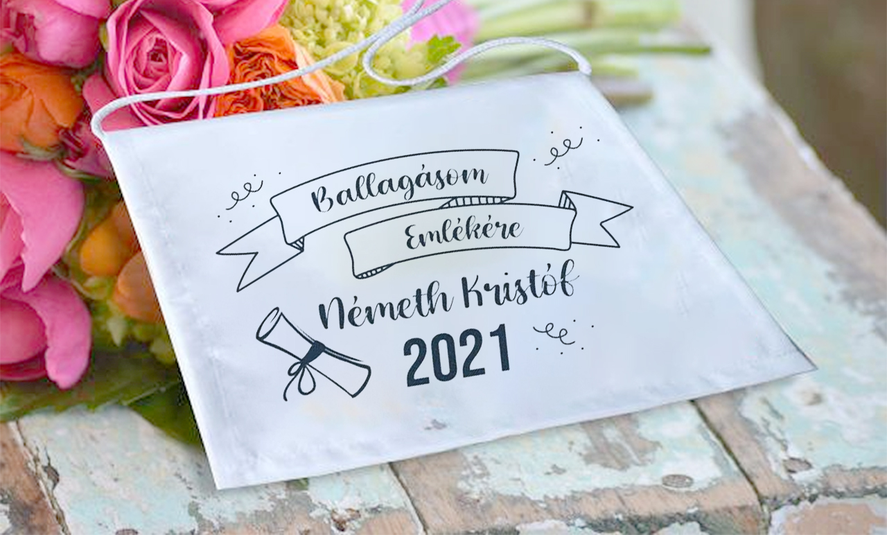 Egyedi fényképes ballagási tarisznya