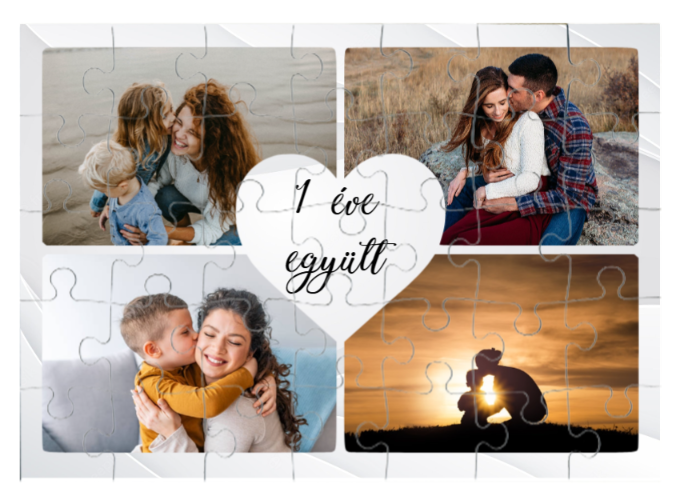 Egyedi fényképes kirakó 35dbos - Szerelem -  Kollázs