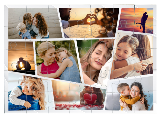 Egyedi fényképes kirakó 35dbos - Modern -  Asszimetrikus kollázs