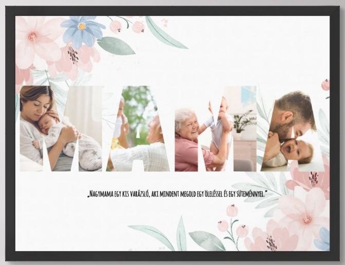Egyedi kollázs készítés - 30x40  - MAMA kollázs