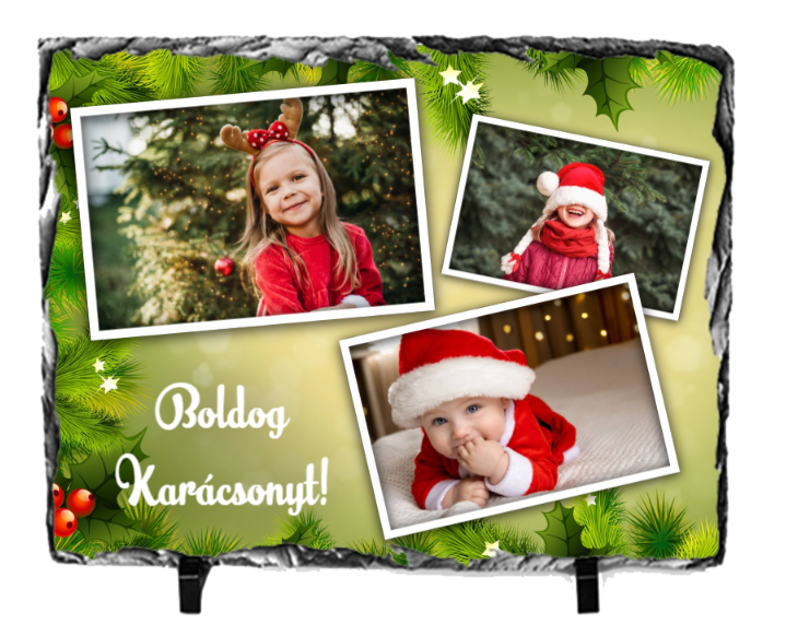 Fényképes Gránitkő (15x21)  -  Karácsony - Ünnepek