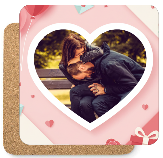 Fényképes Poháralátét - Szerelem - Szív