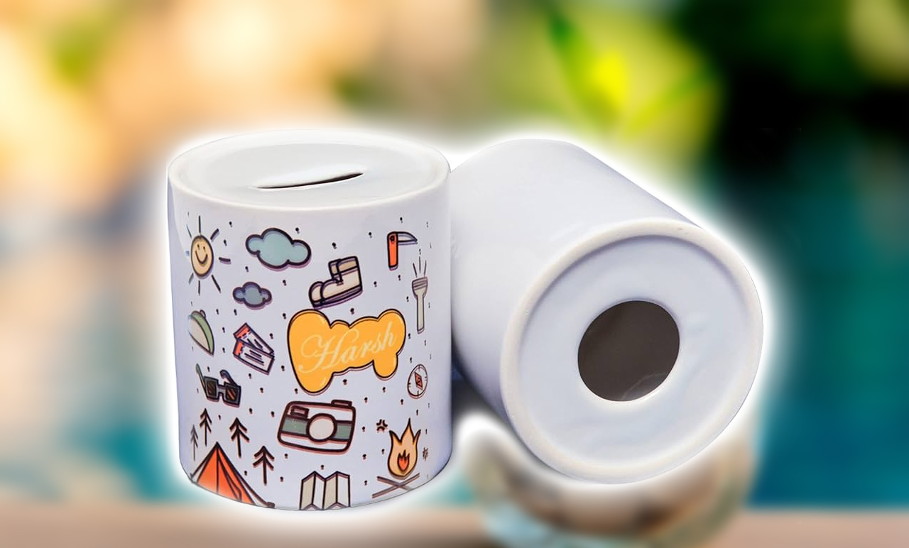 Fényképes Kerámia Persely - fehér - 3dl